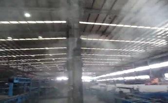电子厂房加湿系统液晶面板老化房加湿喷雾效果