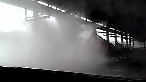 美泰喷雾--细水雾系统在煤矿厂控尘喷雾效果