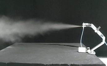 美泰喷雾--压力式空气雾化喷嘴不锈钢实心锥喷雾雾化喷头测试
